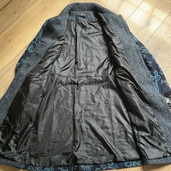 Sacred Threads Multicolor Floral Patchwork Boho Button-Up Coat Size L Junior - Picture 10 of 11